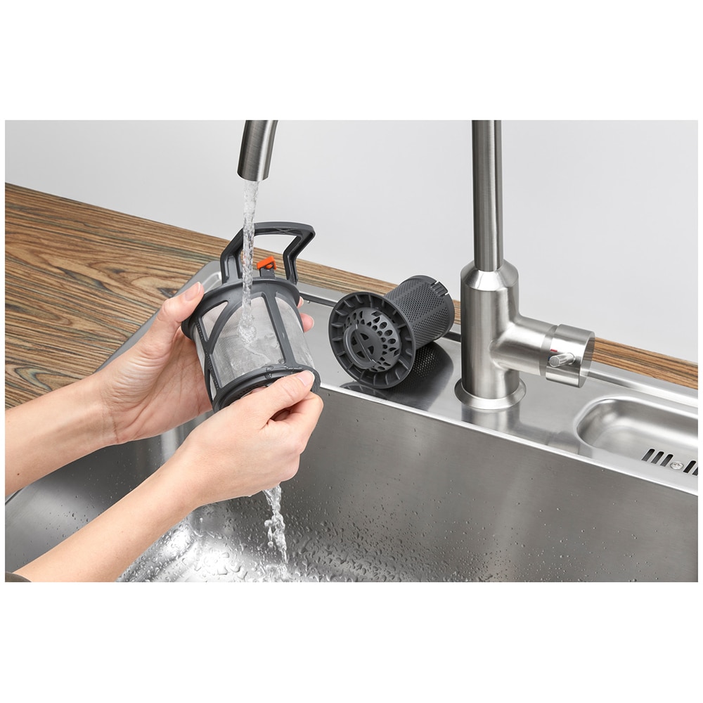 Masina de spalat vase semi-incorporabila ELECTROLUX EEM43300IX, 10 seturi, 8 programe, Clasa D, inox