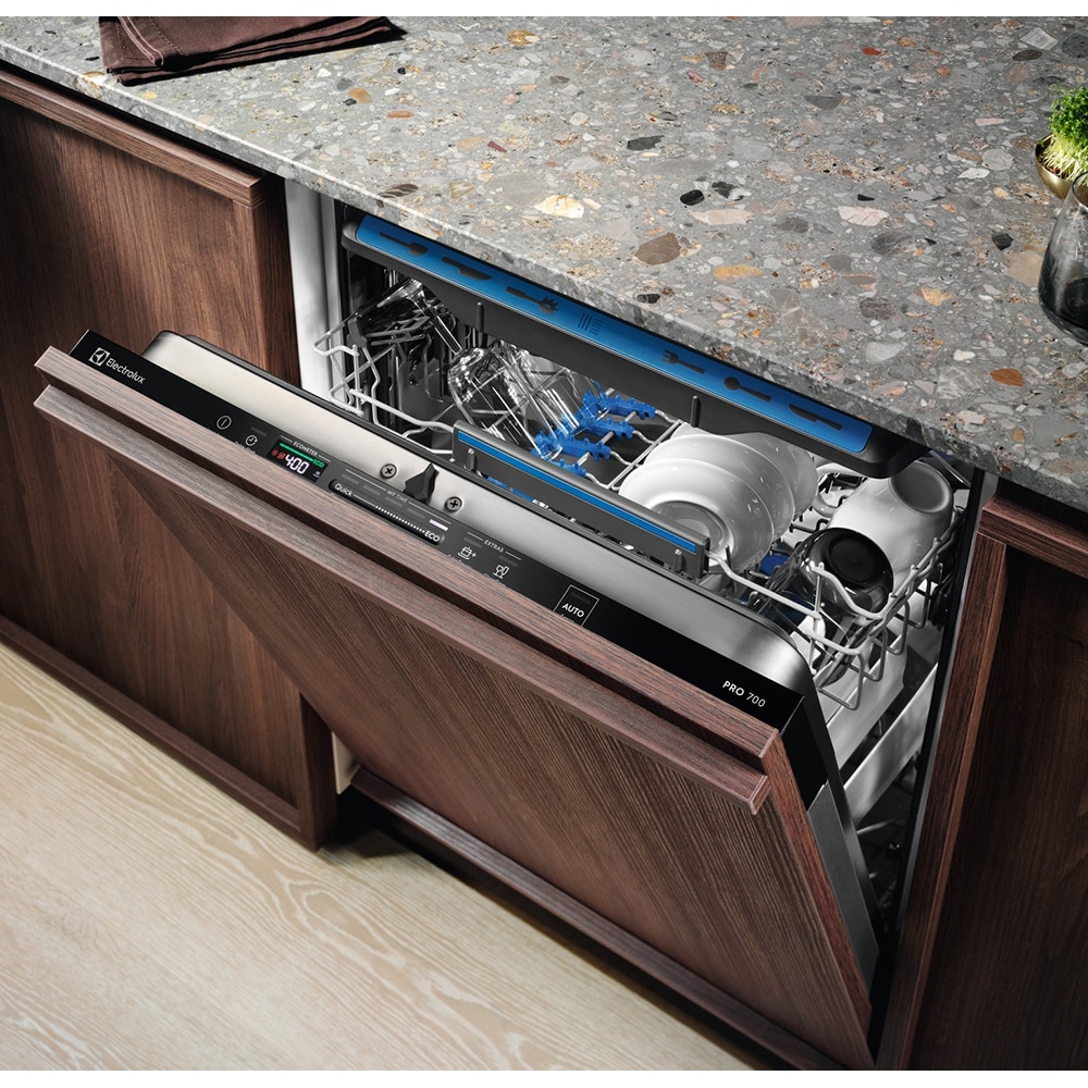 Masina de spalat vase incorporabila ELECTROLUX EEM48221L, 14 seturi, 8 programe, Clasa E, panou comanda negru