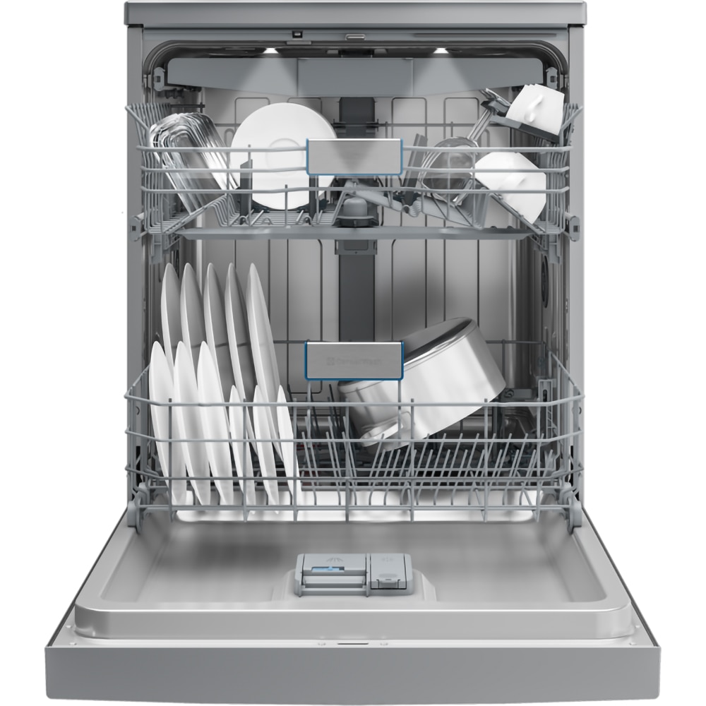 Masina de spalat vase independenta GRUNDIG GNFP4540XDW, CornerWash, 15 seturi, 6 programe, 60cm, Clasa D, inox