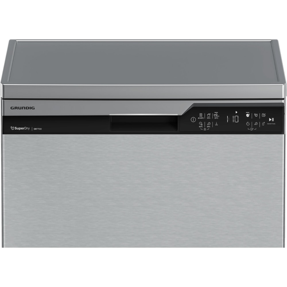 Masina de spalat vase independenta GRUNDIG GNFP4540XDW, CornerWash, 15 seturi, 6 programe, 60cm, Clasa D, inox