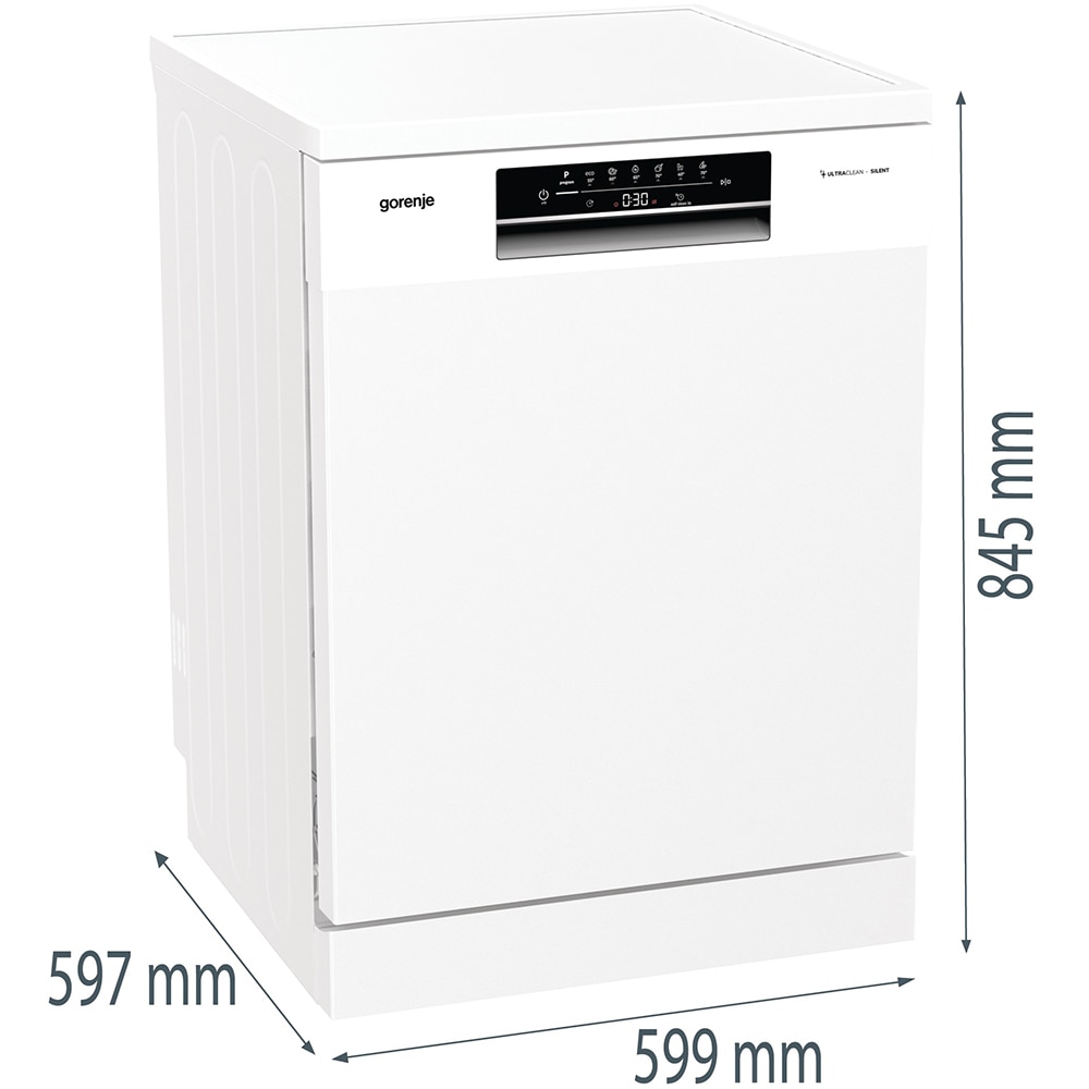 Masina de spalat vase independenta GORENJE GS642E90W, 13 seturi, 6 programe, 60 cm, Clasa E, alb