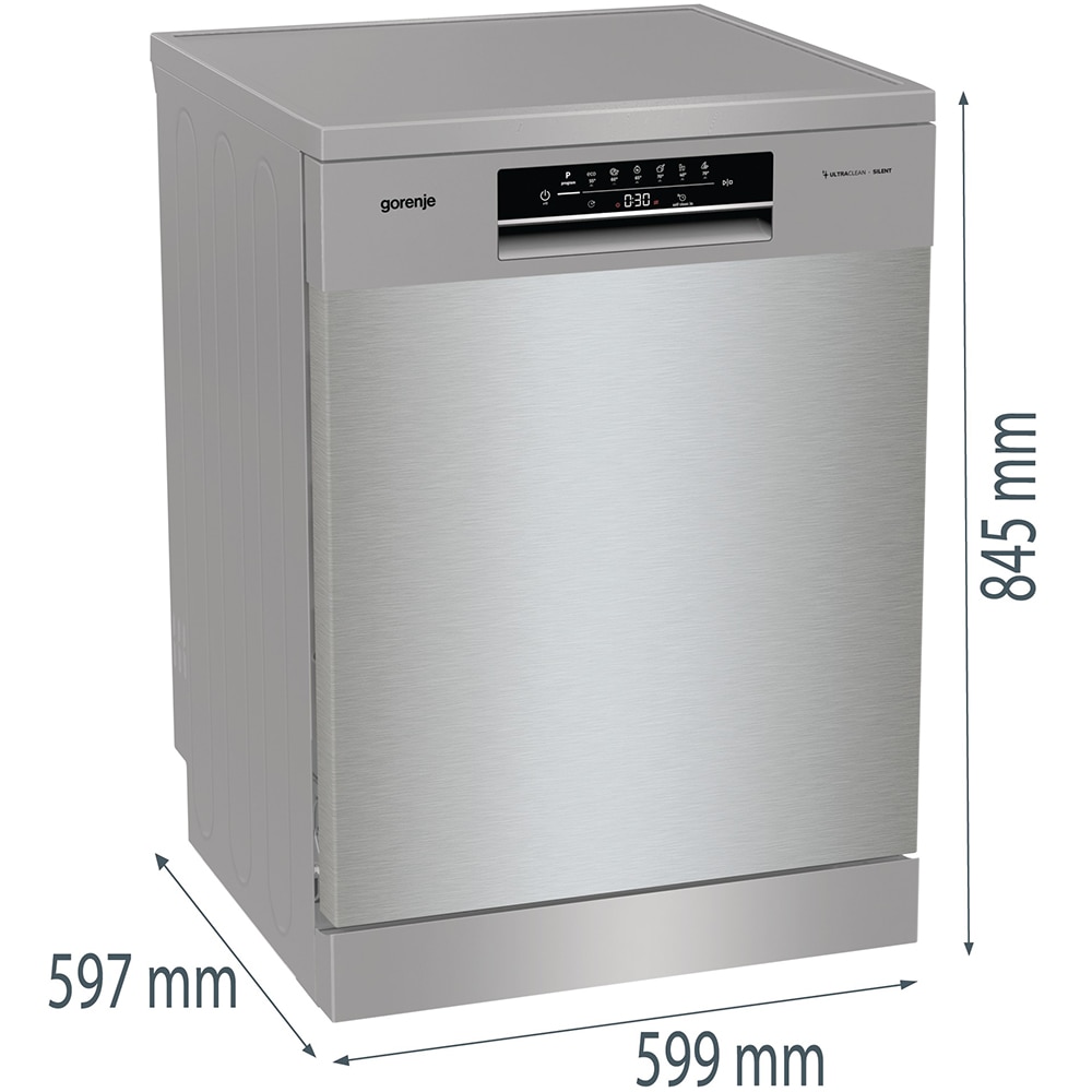 Masina de spalat vase independenta GORENJE GS642E90X, 13 seturi, 6 programe, 60 cm, Clasa E, argintiu