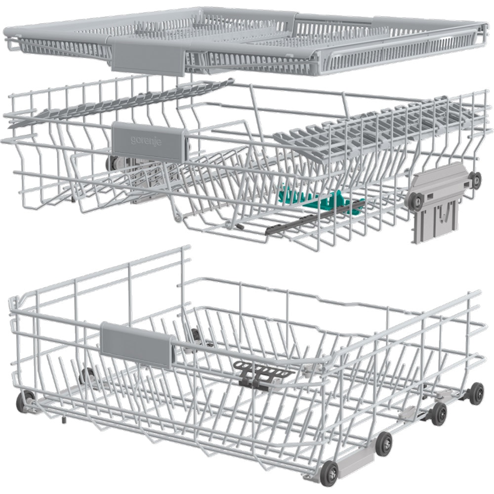 Masina de spalat vase independenta GORENJE GS673C60X, 16 seturi, 7 programe, 60 cm, Clasa C, argintiu