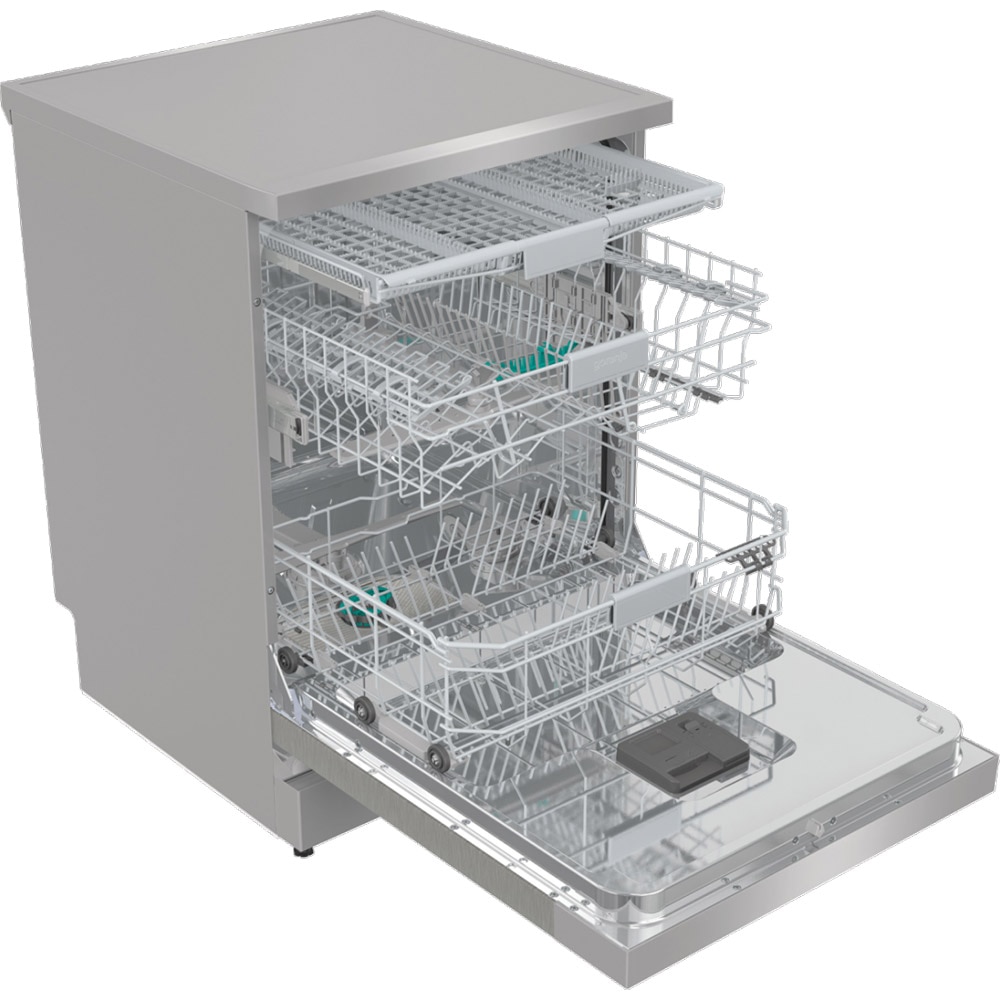 Masina de spalat vase independenta GORENJE GS673C60X, 16 seturi, 7 programe, 60 cm, Clasa C, argintiu
