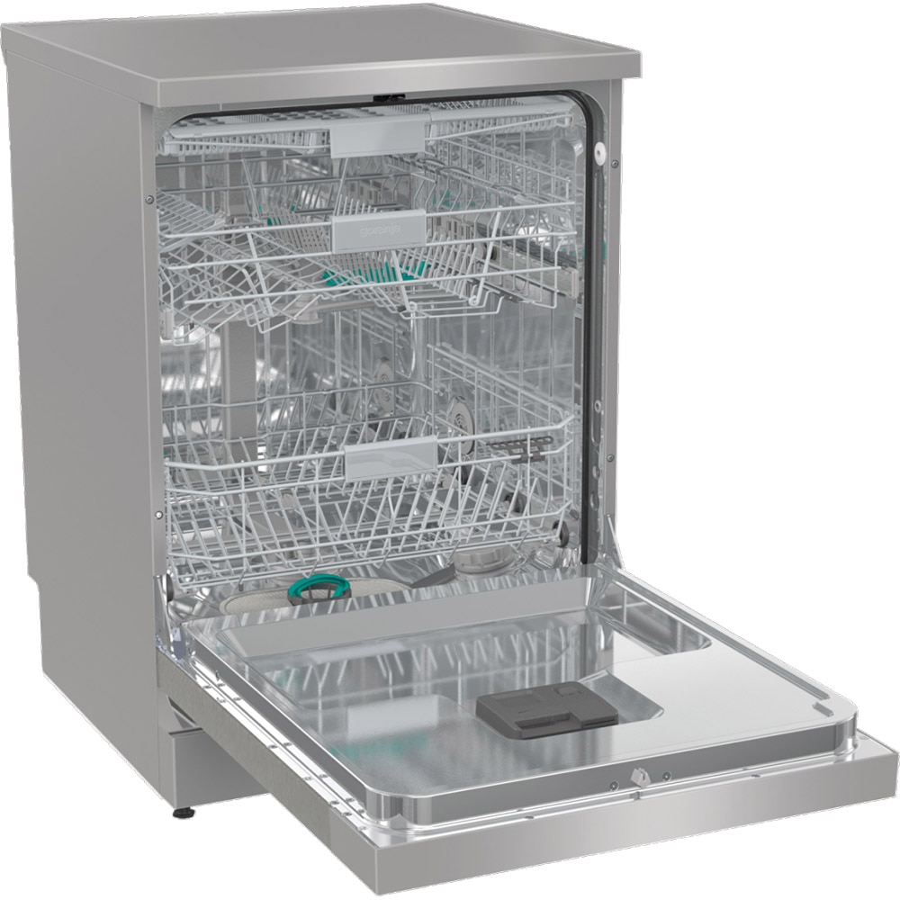 Masina de spalat vase independenta GORENJE GS673C60X, 16 seturi, 7 programe, 60 cm, Clasa C, argintiu