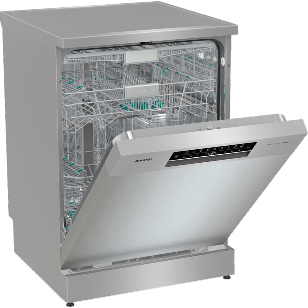 Masina de spalat vase independenta GORENJE GS693C60XUVAD, 16 seturi, 7 programe, 60 cm, Clasa C, argintiu