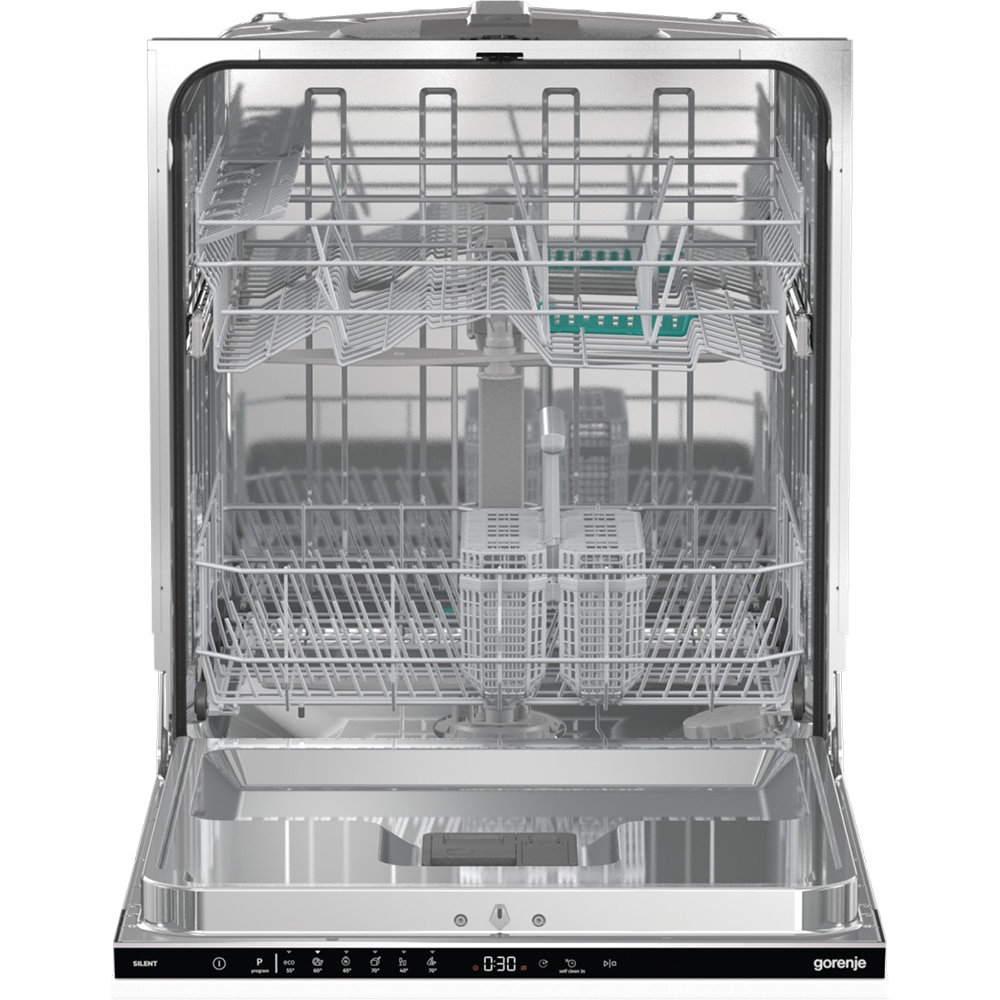 Masina de spalat vase incorporabila GORENJE GV642E90, 13 seturi, 6 programe, 60 cm, Clasa E, panou comanda negru