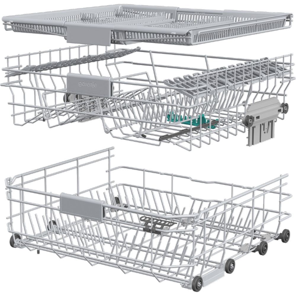 Masina de spalat vase incorporabila GORENJE GV673B60, 16 seturi, 7 programe, 60 cm, Clasa B, panou comanda negru