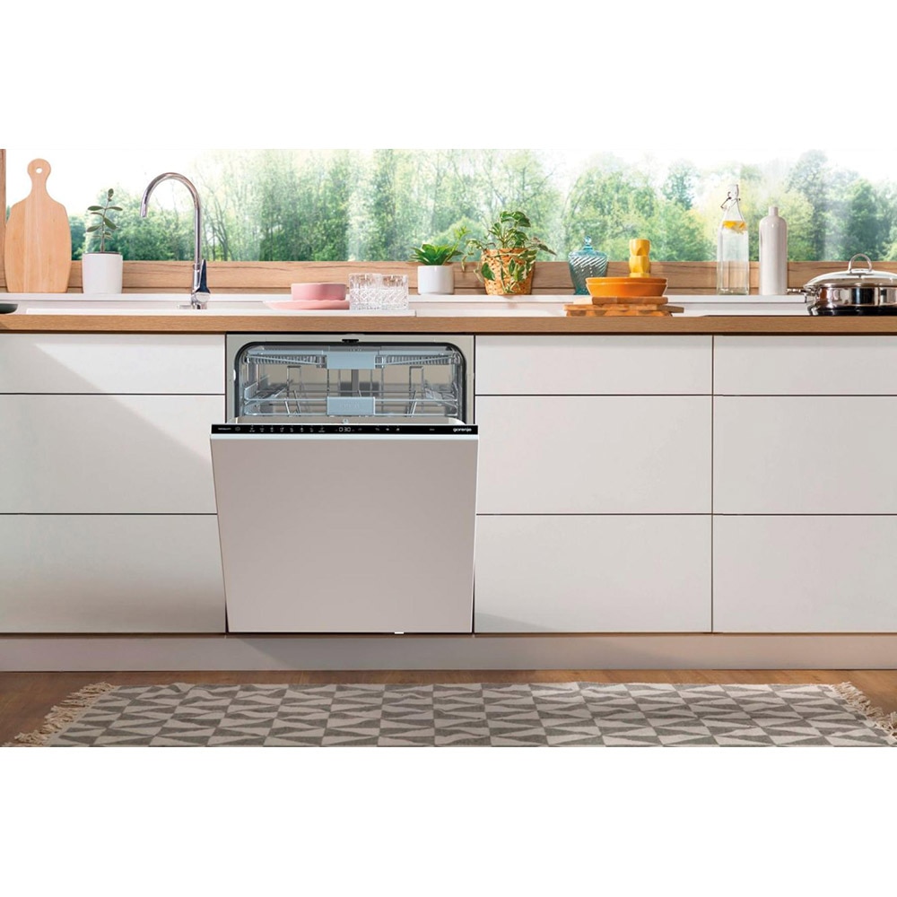 Masina de spalat vase incorporabila GORENJE GV673C60, 16 seturi, 7 programe, 60 cm, Clasa C, panou comanda negru