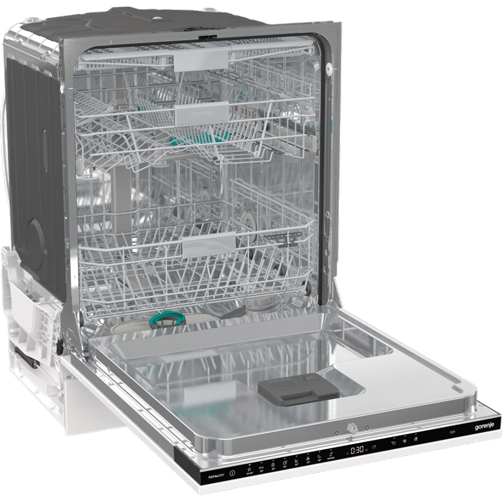 Masina de spalat vase incorporabila GORENJE GV673C60, 16 seturi, 7 programe, 60 cm, Clasa C, panou comanda negru