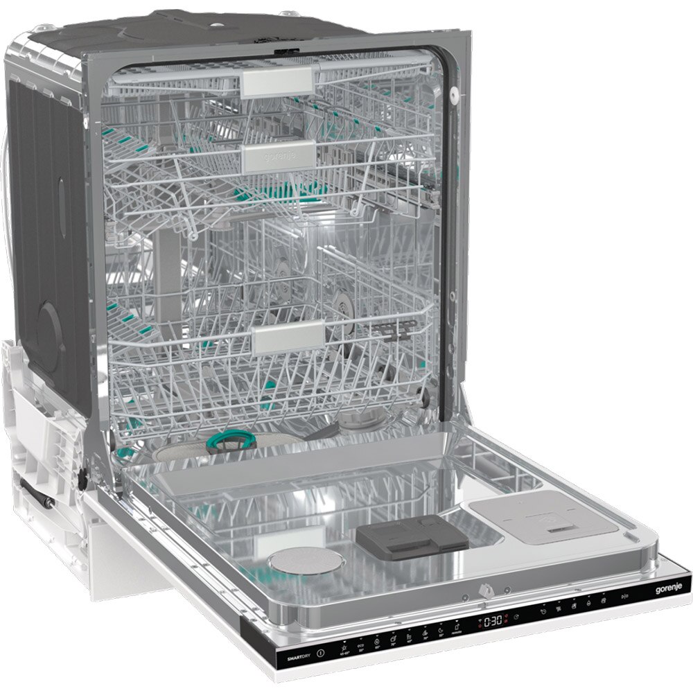 Masina de spalat vase incorporabila GORENJE GV693C60UVAD, 16 seturi, 7 programe, 60 cm, Clasa C, panou comanda negru