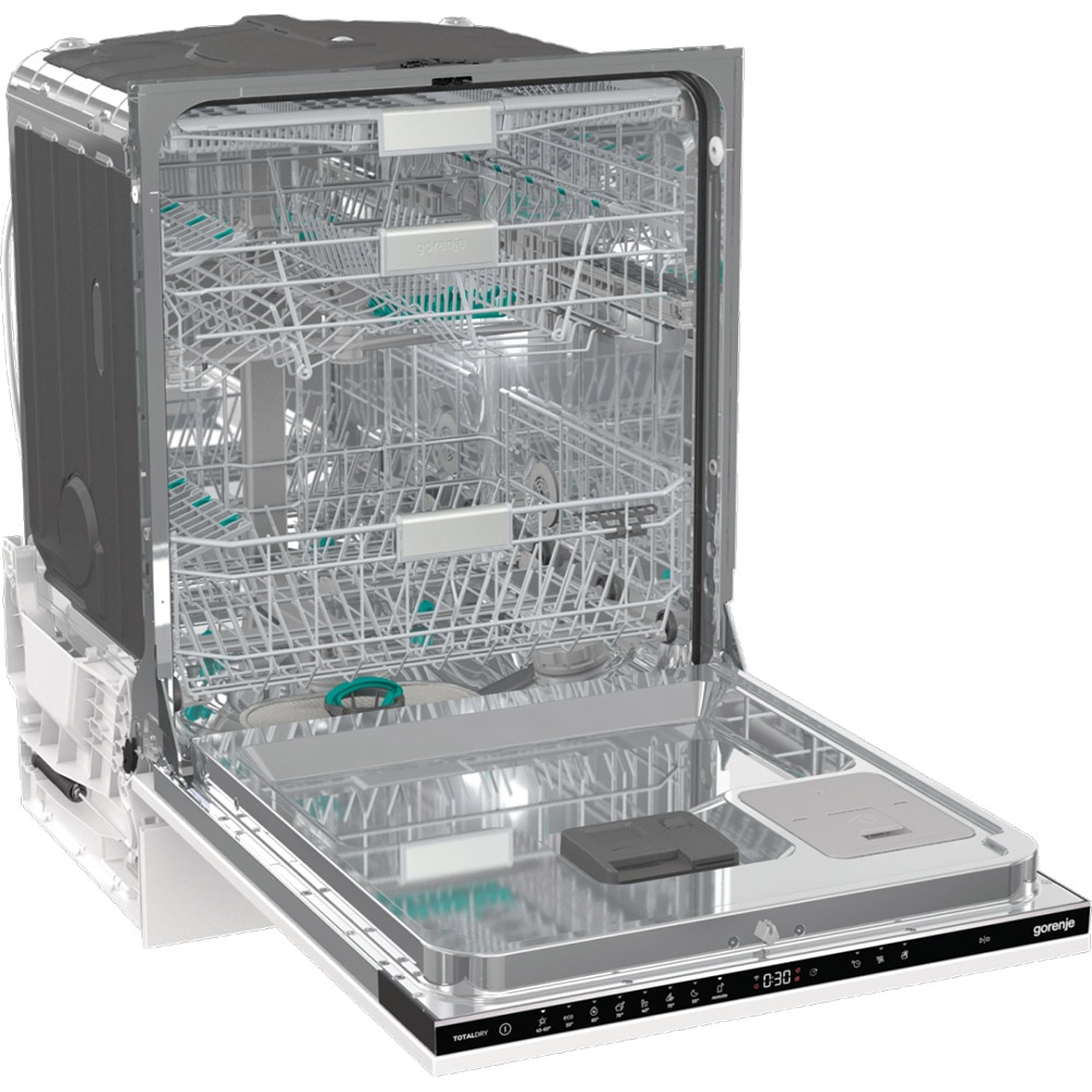 Masina de spalat vase incorporabila GORENJE GV693C61AD, 16 seturi, 7 programe, 60 cm, Clasa C, panou comanda negru