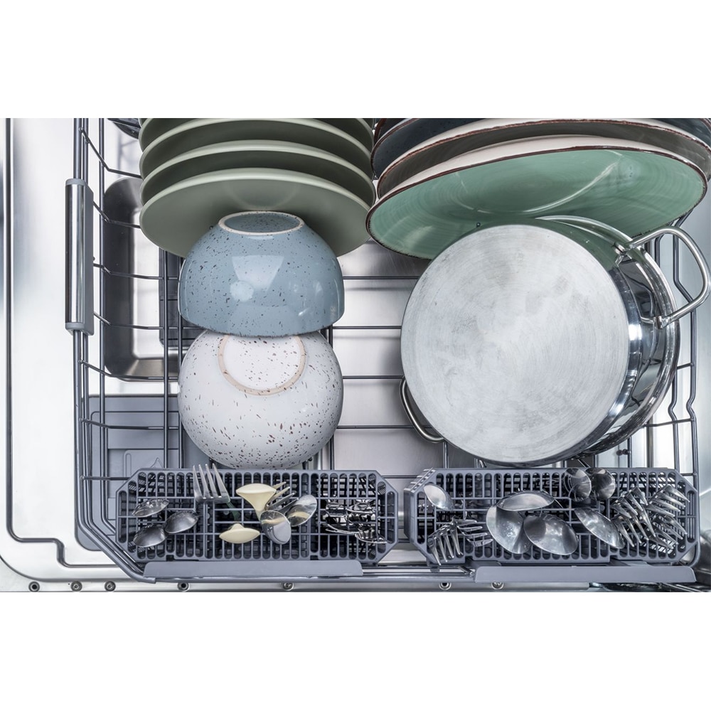 Masina de spalat vase incorporabila HISENSE HV642D90, 14 seturi, 6 programe, 60 cm, Clasa D, panou comanda argintiu