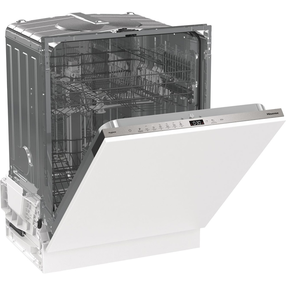 Masina de spalat vase incorporabila HISENSE HV642D90, 14 seturi, 6 programe, 60 cm, Clasa D, panou comanda argintiu
