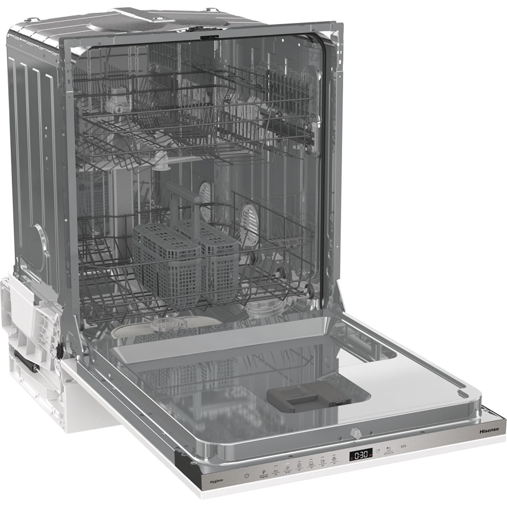 Masina de spalat vase incorporabila HISENSE HV642D90, 14 seturi, 6 programe, 60 cm, Clasa D, panou comanda argintiu