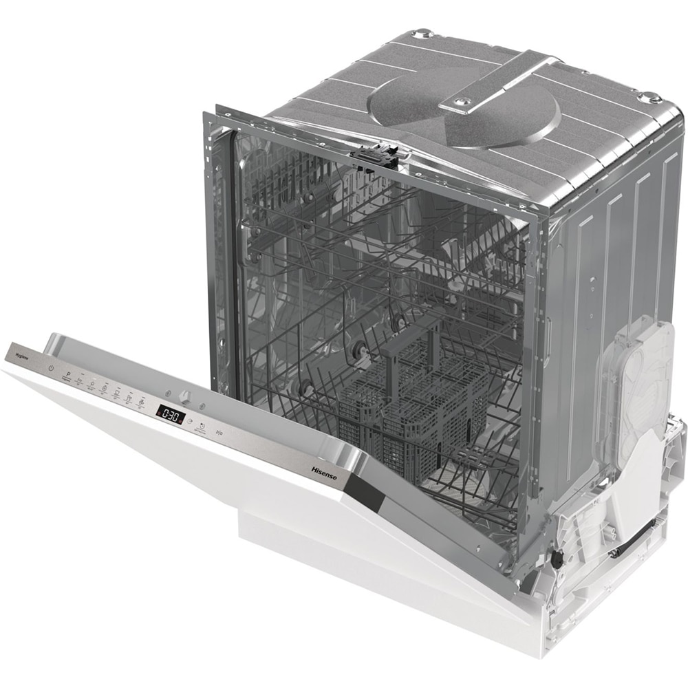 Masina de spalat vase incorporabila HISENSE HV642D90, 14 seturi, 6 programe, 60 cm, Clasa D, panou comanda argintiu