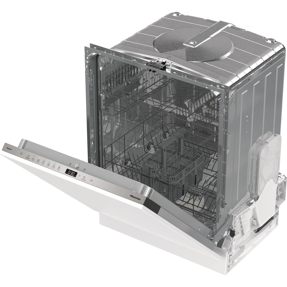 Masina de spalat vase incorporabila HISENSE HV642E90, 13 seturi, 6 programe, 60 cm, Clasa E, panou comanda argintiu