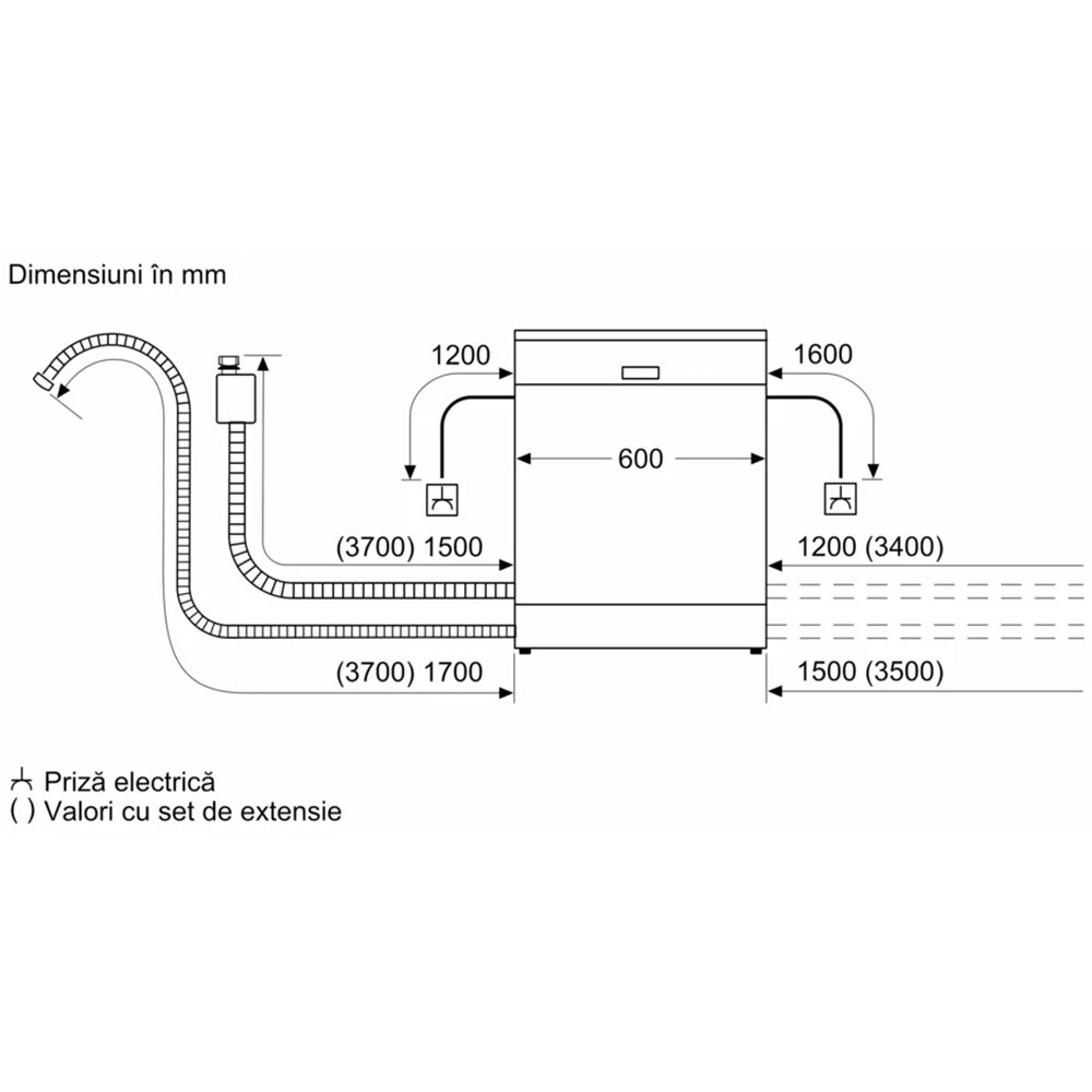 Masina de spalat vase incorporabila BOSCH SMV4EVX04E, 13 seturi, 6 programe, 60 cm, Clasa D, panou comanda inox