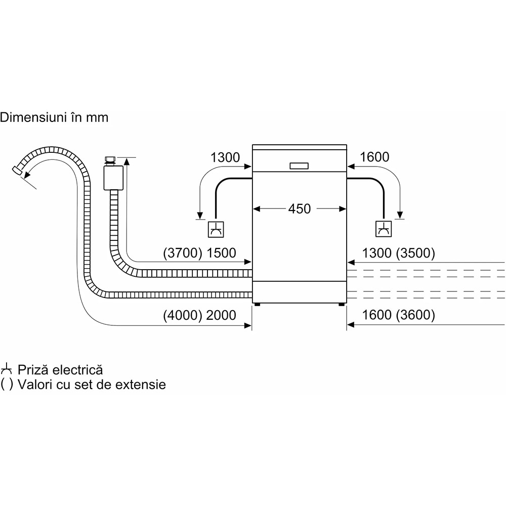 Masina de spalat vase incorporabila BOSCH SPV6EMX05E, 10 seturi, 6 programe, 45 cm, Clasa C, panou comanda inox