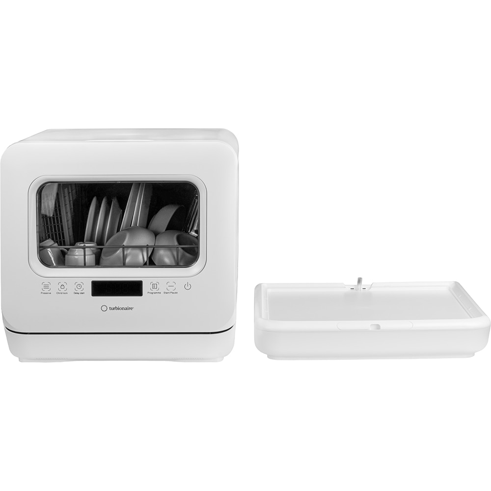 Masina de spalat vase independenta TURBIONAIRE AVA 3 TPDSAVA3CTD, 3 seturi, 6 programe, 44 cm, Clasa F, alb