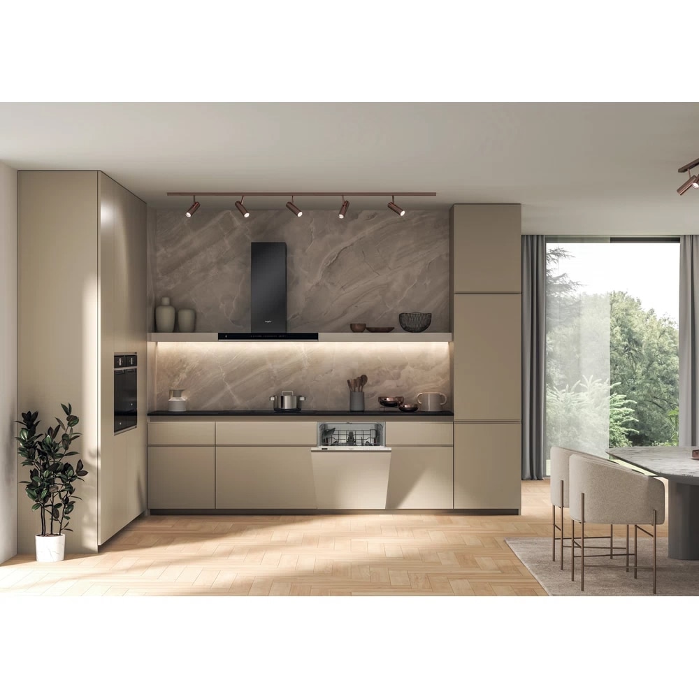 Masina de spalat vase incorporabila WHIRLPOOL W2I HD526 A, 6th Sense, 14 seturi, 9 programe, 60 cm, Clasa E, panou comanda alb