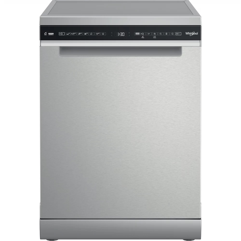 Masina de spalat vase independenta WHIRLPOOL W7F HS51 X, 6th Sense, 15 seturi, 8 programe, 60 cm, Clasa B, inox