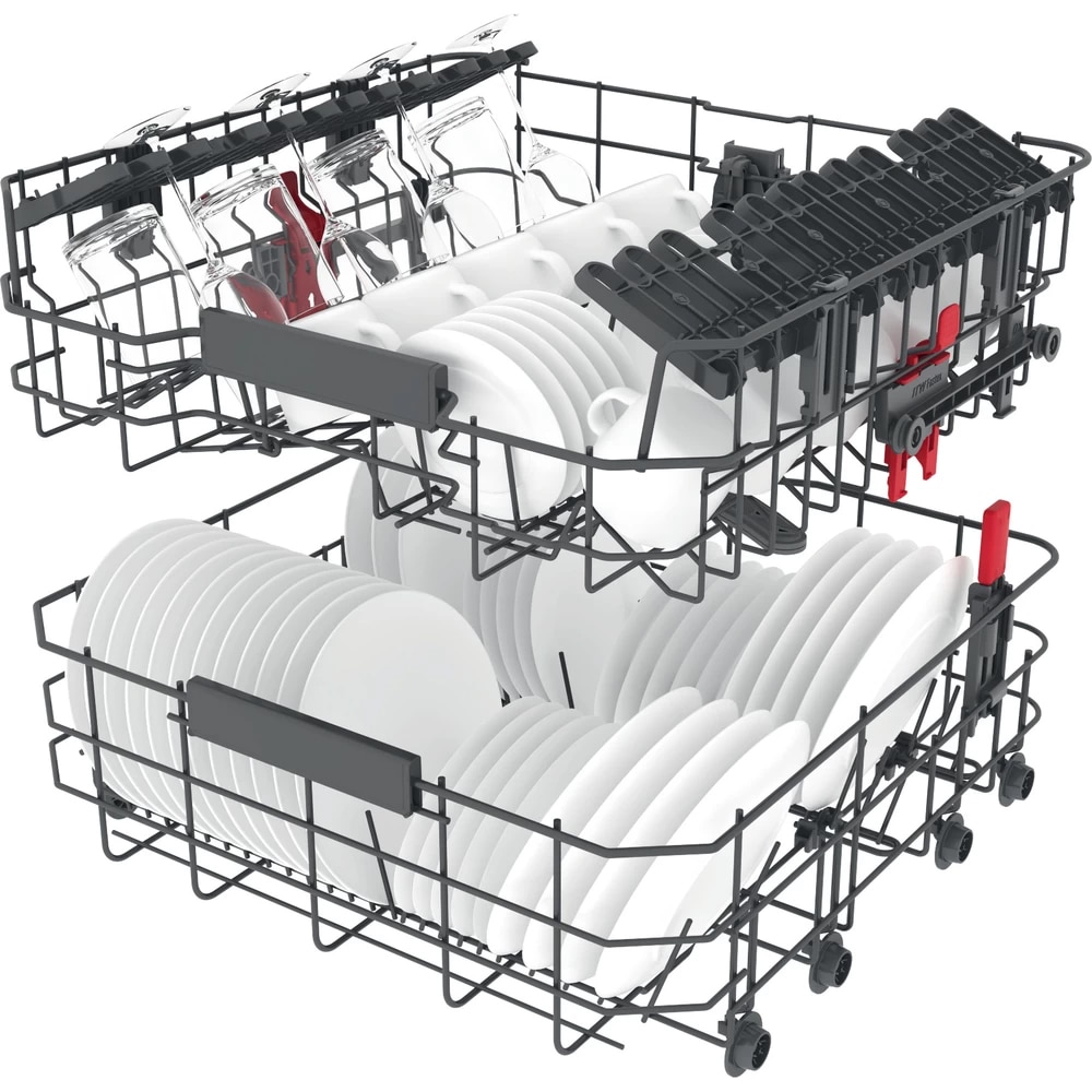 Masina de spalat vase independenta WHIRLPOOL WFC 3C26 P, PowerClean Pro, 14 seturi, 8 programe, 60 cm, Clasa E, alb