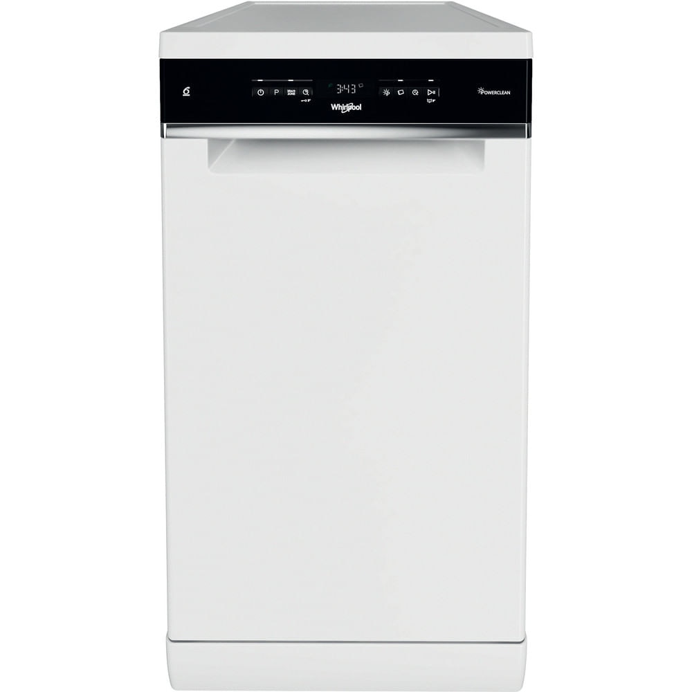 Masina de spalat vase independenta WHIRLPOOL WSFO 3B23 P, 6th Sense, 10 seturi, 7 programe, 45 cm, Clasa E, alb