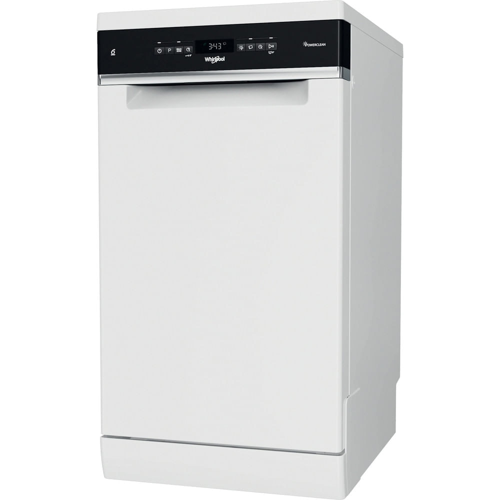 Masina de spalat vase independenta WHIRLPOOL WSFO 3B23 P, 6th Sense, 10 seturi, 7 programe, 45 cm, Clasa E, alb