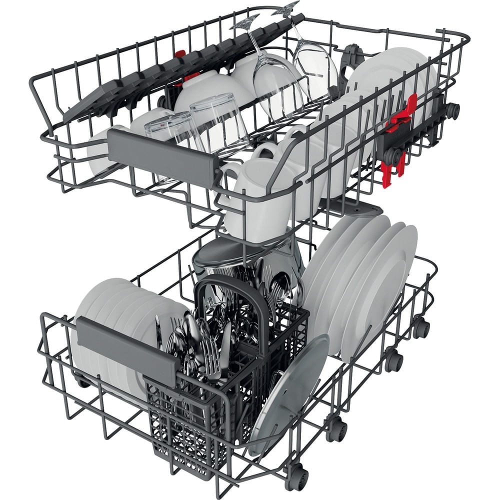 Masina de spalat vase independenta WHIRLPOOL WSFO 3B23 P, 6th Sense, 10 seturi, 7 programe, 45 cm, Clasa E, alb