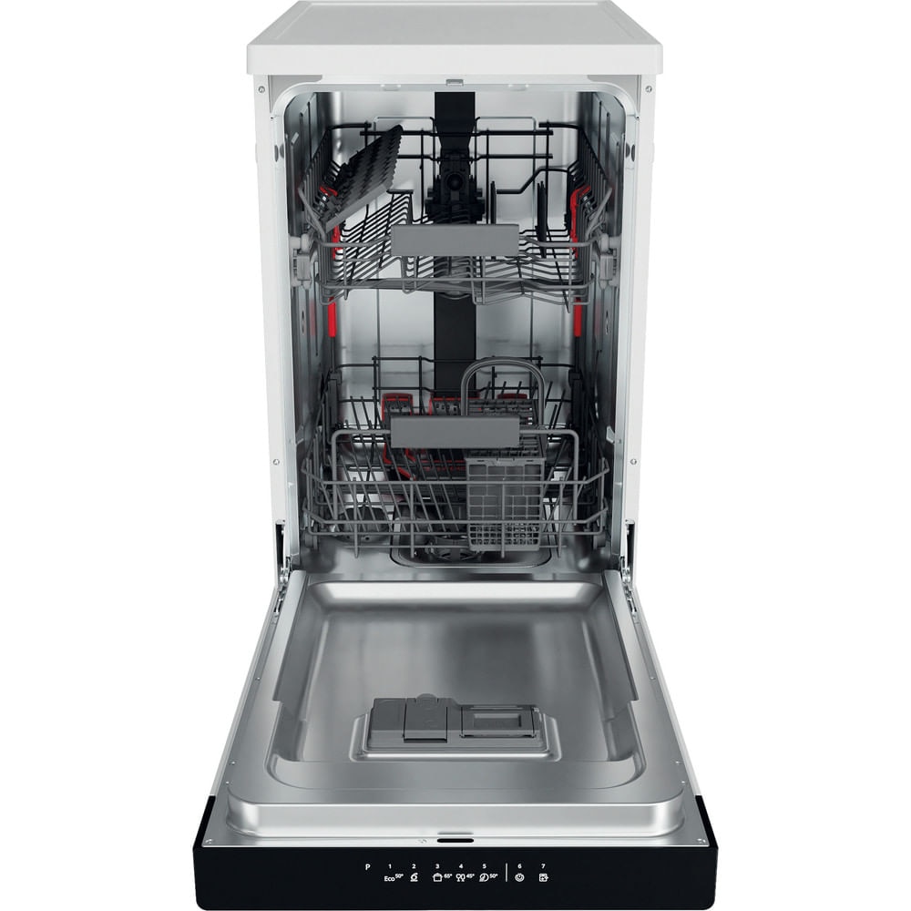 Masina de spalat vase independenta WHIRLPOOL WSFO 3B23 P, 6th Sense, 10 seturi, 7 programe, 45 cm, Clasa E, alb