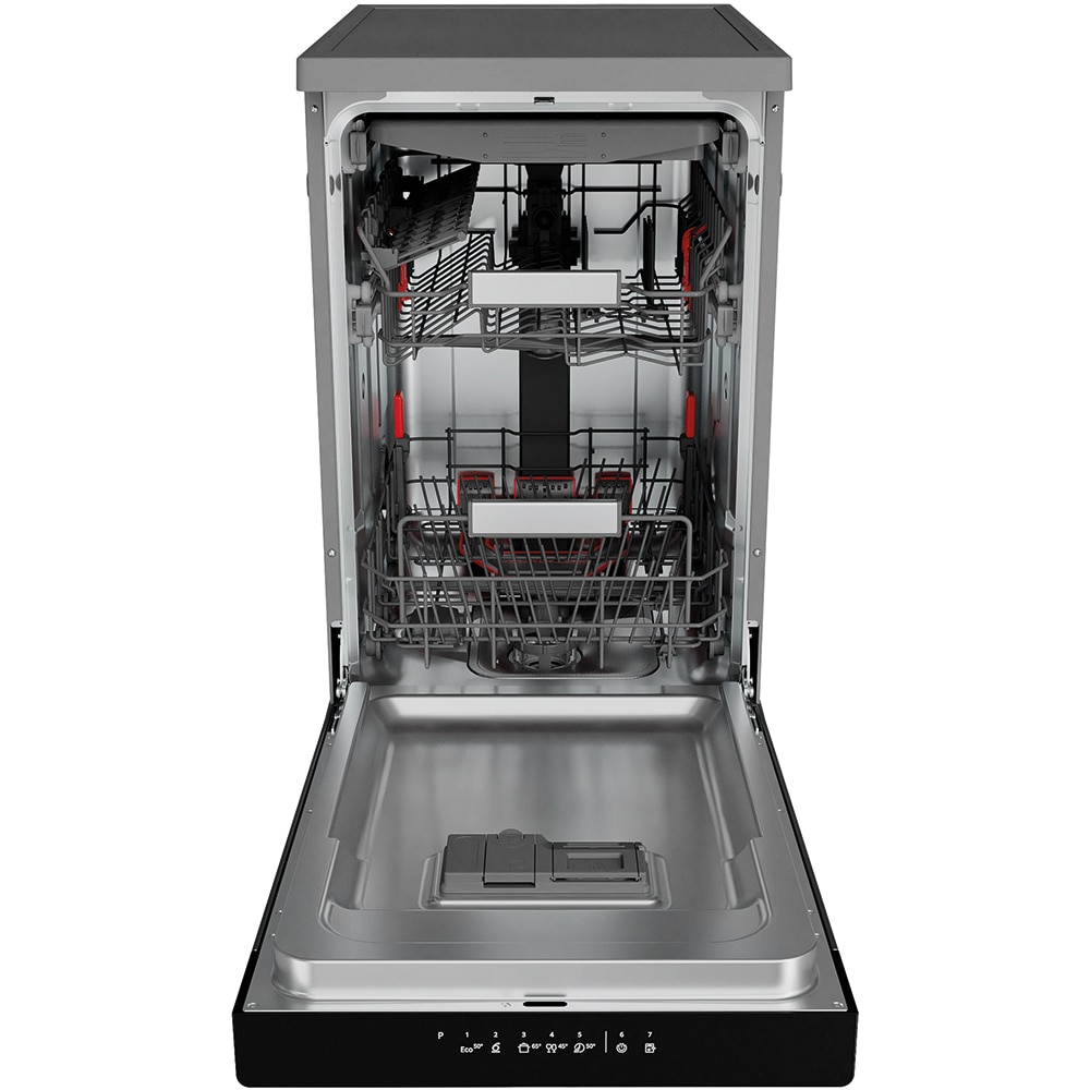 Masina de spalat vase independenta WHIRLPOOL WSFO 3O23 PF X, 10 seturi, 7 programe, 45 cm, Clasa E, inox