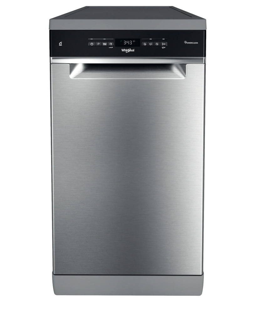 Masina de spalat vase independenta WHIRLPOOL WSFO3O34PFX, 6th sense, 10 seturi, 8 programe, 45 cm, Clasa D, inox