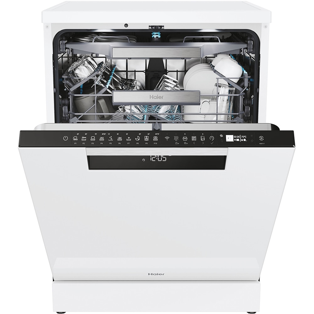 Masina de spalat vase independenta HAIER XF 4A4M4PW, 14 seturi, 10 programe, 60 cm, Clasa A, alb