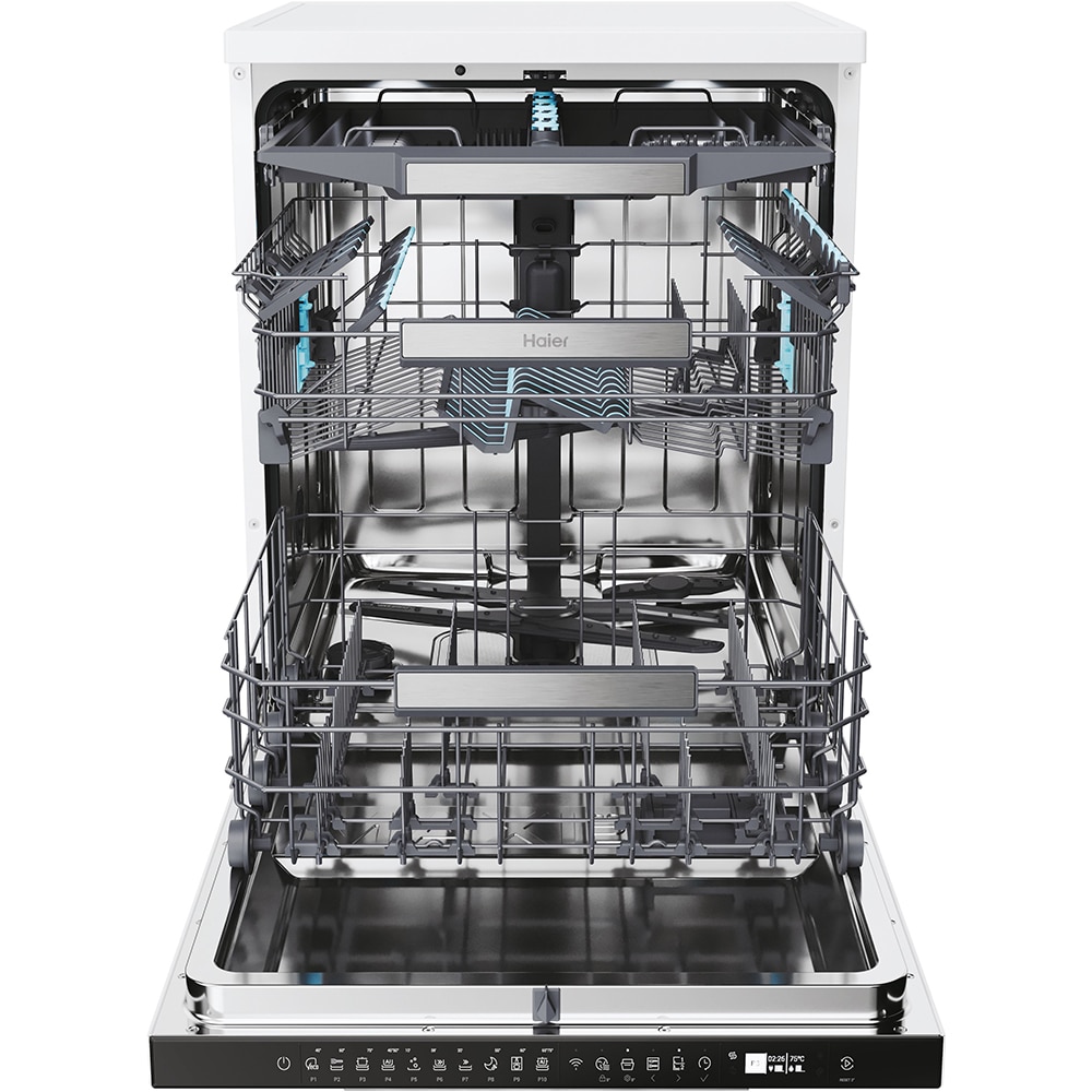 Masina de spalat vase independenta HAIER XF 4A4M4PW, 14 seturi, 10 programe, 60 cm, Clasa A, alb