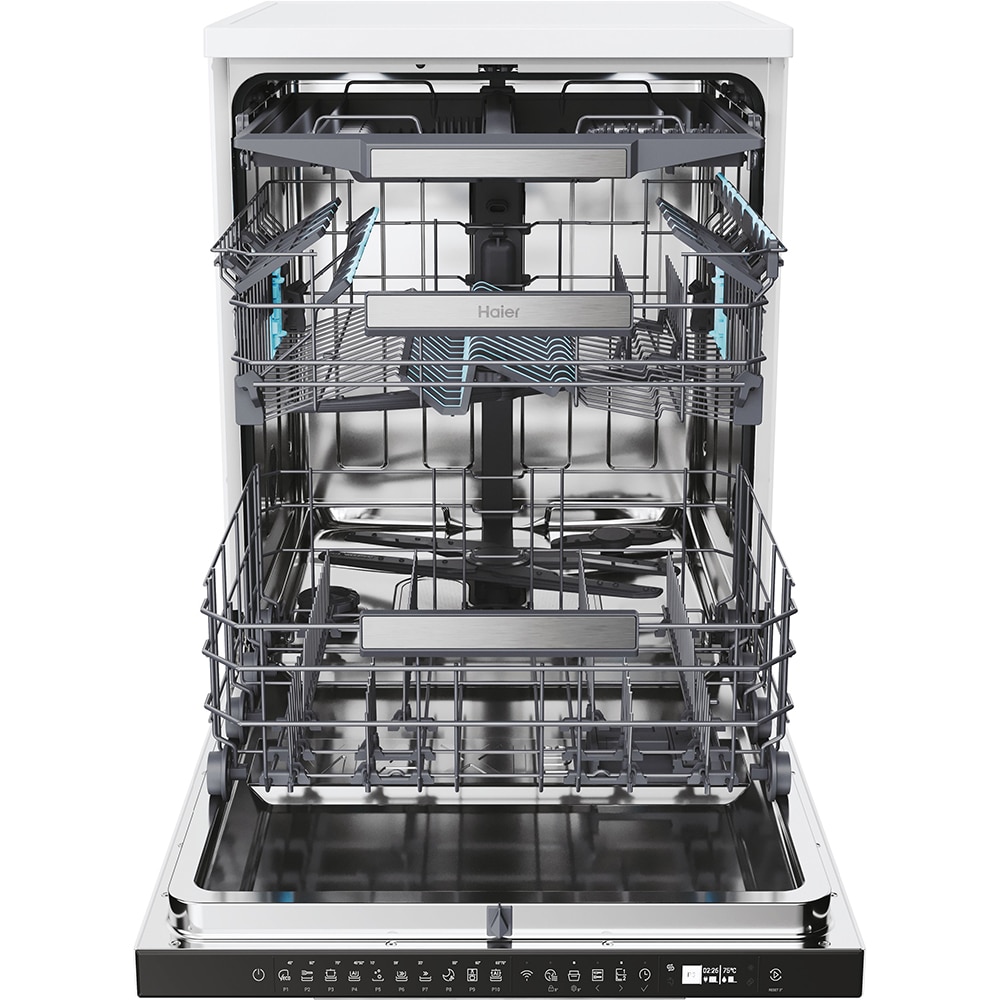 Masina de spalat vase independenta HAIER XF 6B2M3PW, 16 seturi, 10 programe, 60 cm, Clasa B, alb