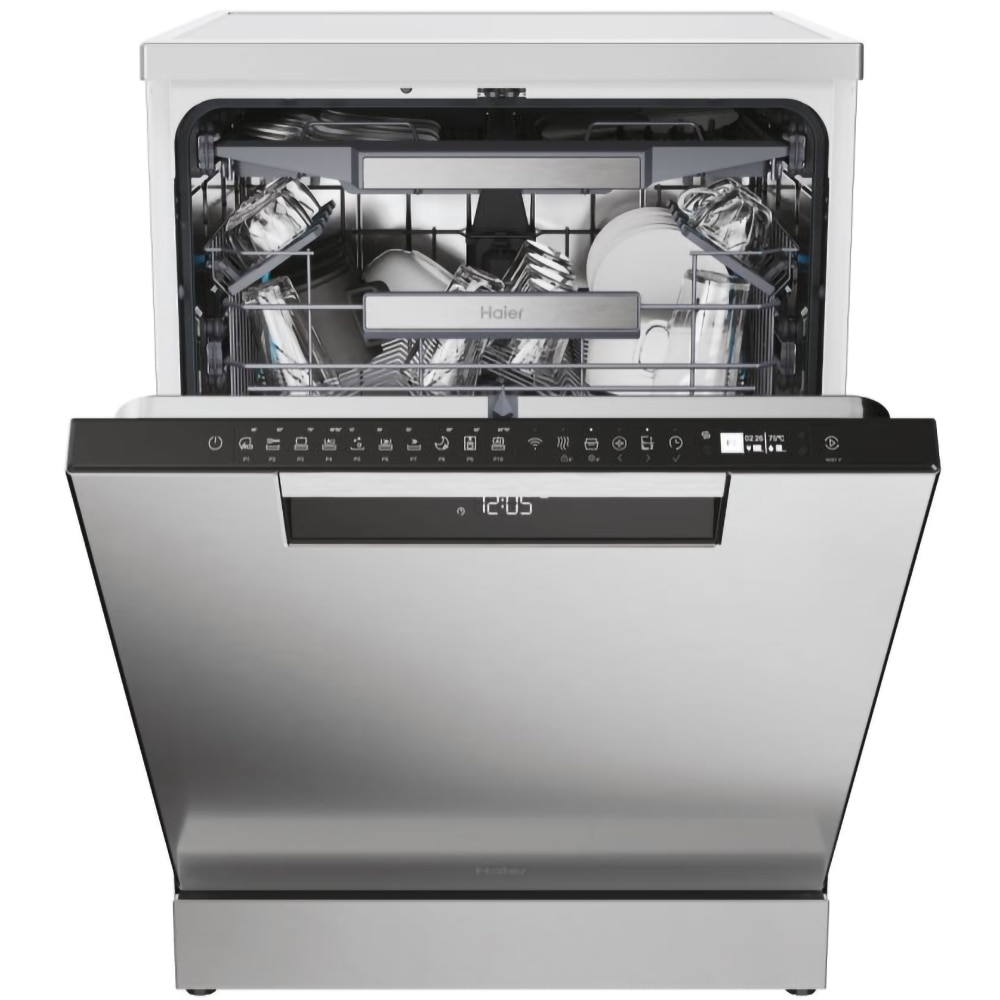 Masina de spalat vase independenta HAIER XF 6C2M1PX, 16 seturi, 10 programe, 60 cm, Clasa C, inox