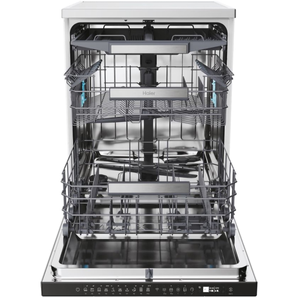 Masina de spalat vase independenta HAIER XF 6C2M1PX, 16 seturi, 10 programe, 60 cm, Clasa C, inox