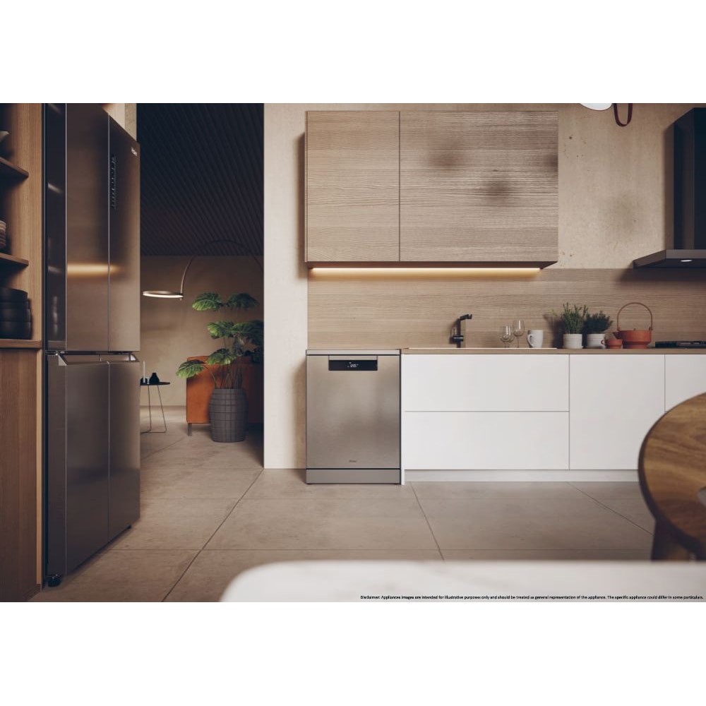 Masina de spalat vase independenta HAIER XF 6C2M1PX, 16 seturi, 10 programe, 60 cm, Clasa C, inox