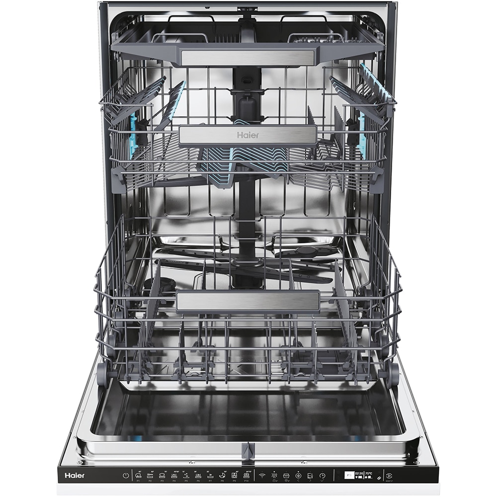 Masina de spalat vase incorporabila HAIER XI 6B0M3PB, 16 seturi, 10 programe, 60 cm, Clasa B, panou comanda negru