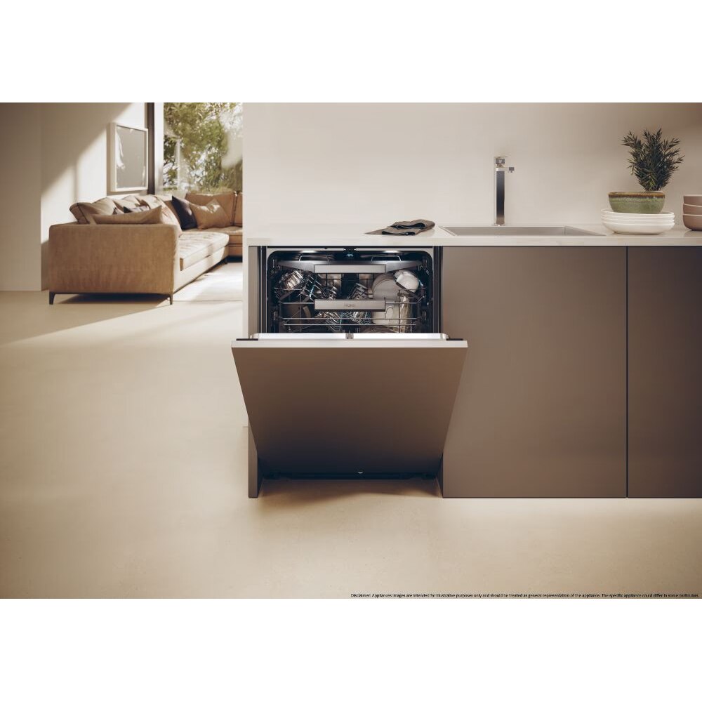 Masina de spalat vase incorporabila HAIER XS 4A4M4PB, 14 seturi, 10 programe, 60 cm, Clasa A, panou comanda negru