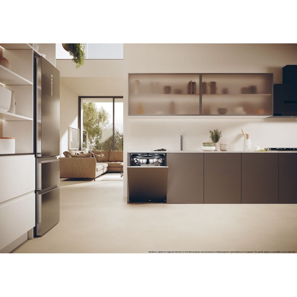 Masina de spalat vase incorporabila HAIER XS 4A4M4PB, 14 seturi, 10 programe, 60 cm, Clasa A, panou comanda negru