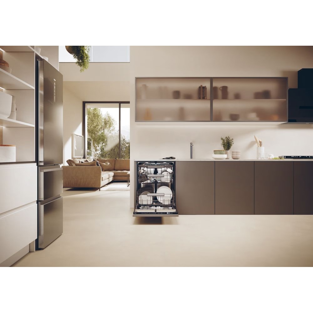 Masina de spalat vase incorporabila HAIER XS 4A4M4PB, 14 seturi, 10 programe, 60 cm, Clasa A, panou comanda negru