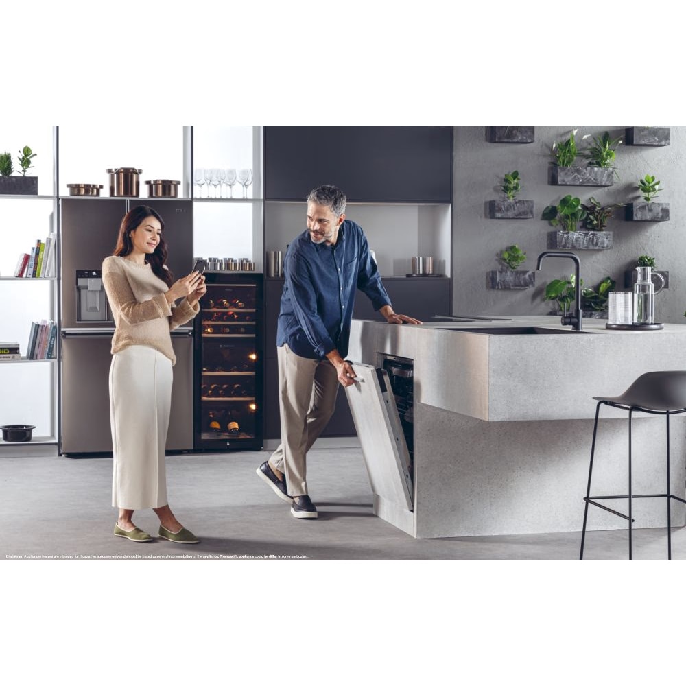 Masina de spalat vase incorporabila HAIER XS 4A4M4PB, 14 seturi, 10 programe, 60 cm, Clasa A, panou comanda negru