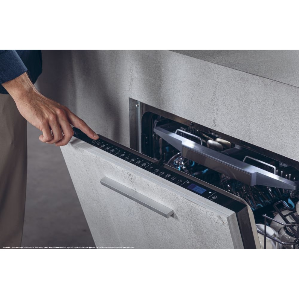 Masina de spalat vase incorporabila HAIER XS 4A4M4PB, 14 seturi, 10 programe, 60 cm, Clasa A, panou comanda negru