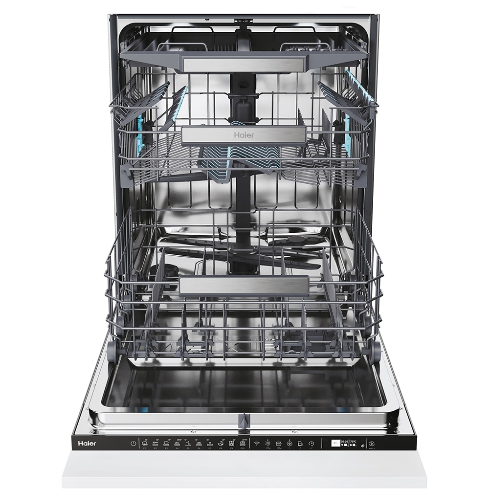Masina de spalat vase incorporabila HAIER XS 6B1M3PB, 16 seturi, 10 programe, 60 cm, Clasa B, panou comanda negru