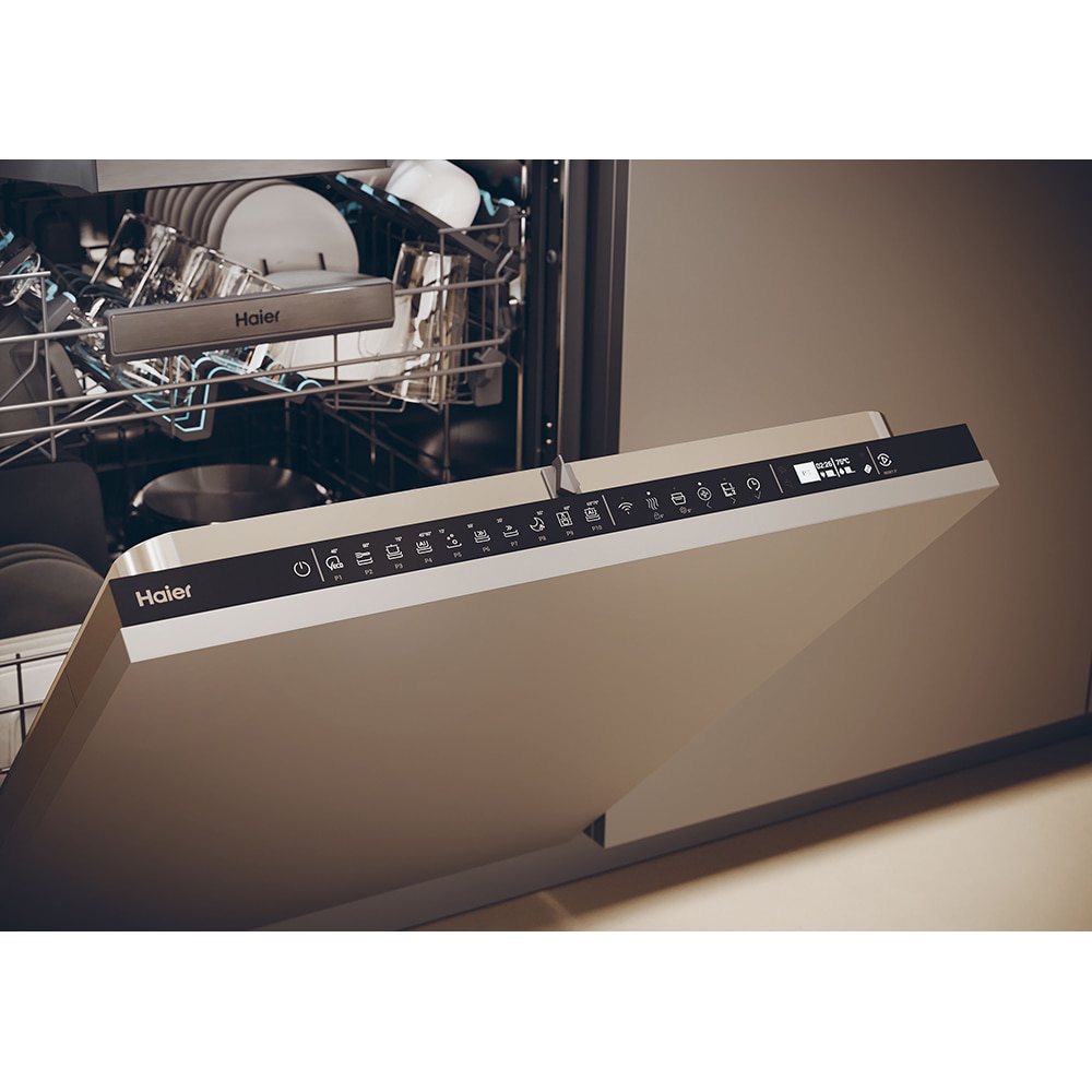 Masina de spalat vase incorporabila HAIER XS 6B1M3PB, 16 seturi, 10 programe, 60 cm, Clasa B, panou comanda negru