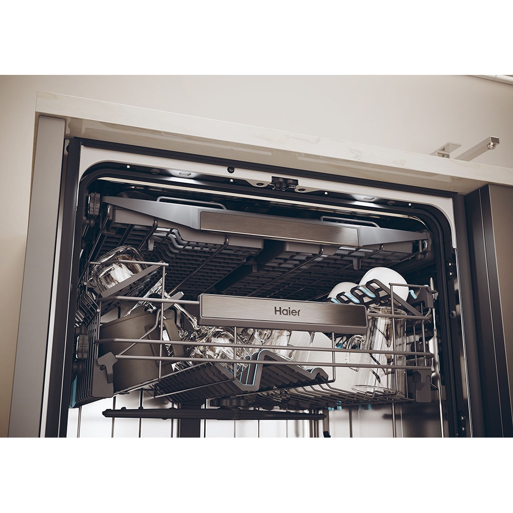 Masina de spalat vase incorporabila HAIER XS 6B1M3PB, 16 seturi, 10 programe, 60 cm, Clasa B, panou comanda negru