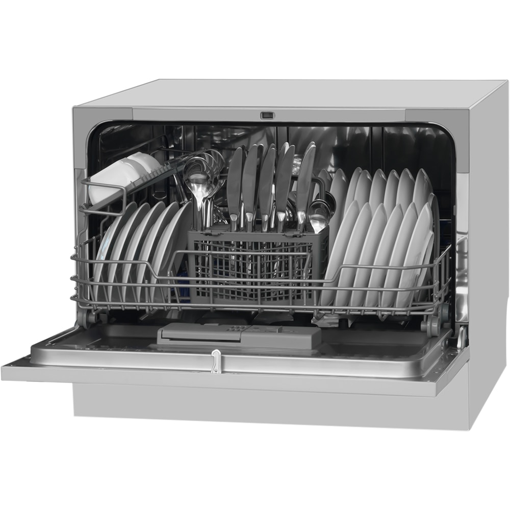 Masina de spalat vase independenta HANSA ZWM556SH, 6 seturi, 5 programe, 55 cm, Clasa F, argintiu