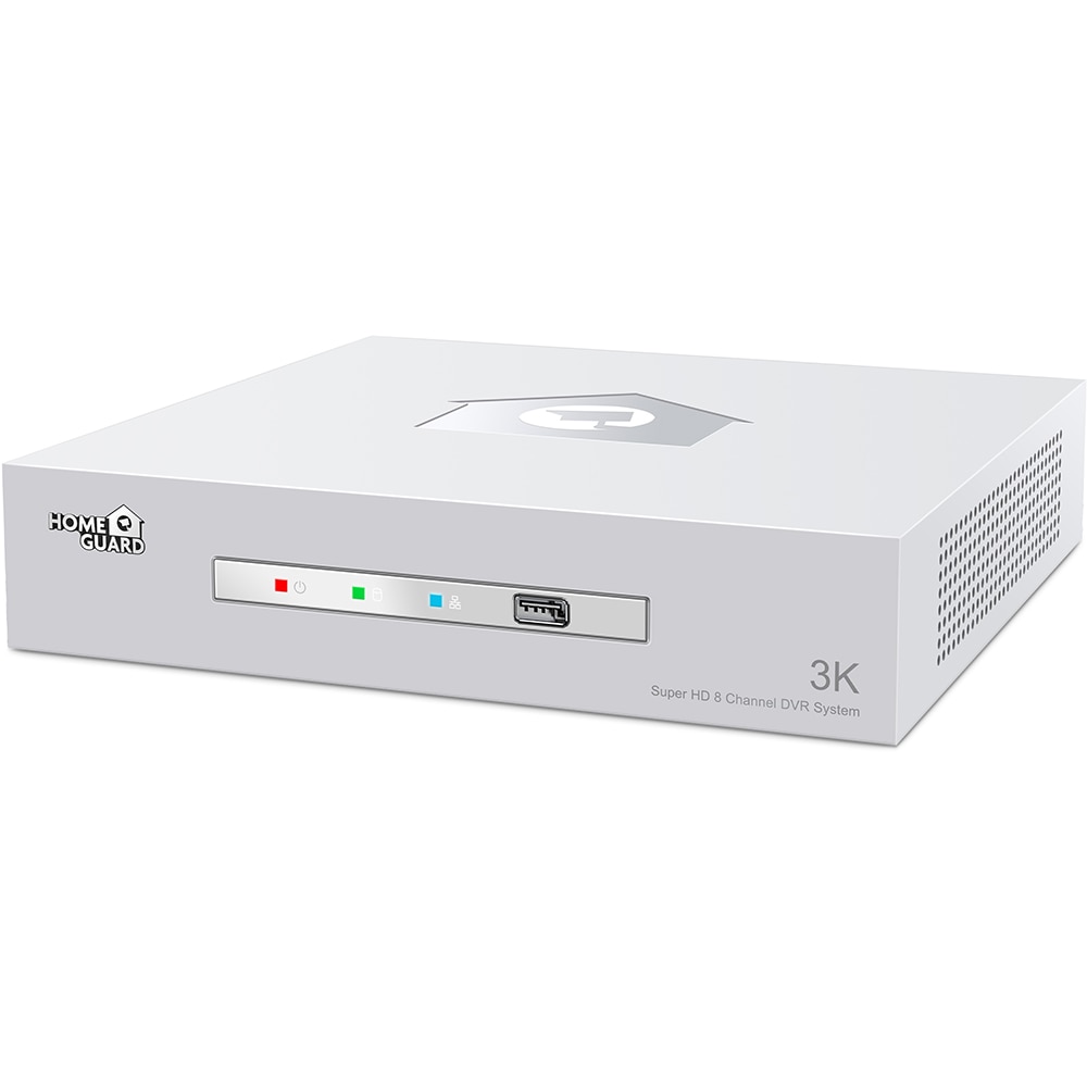 Kit de supraveghere video HOMEGUARD HGDVK-83304, 4 camere, 3K, 8 canale, alb